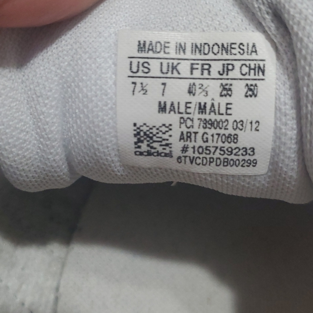 Mens Shell top Adidas sneaks size US 7 1/2 - Picture 9 of 11